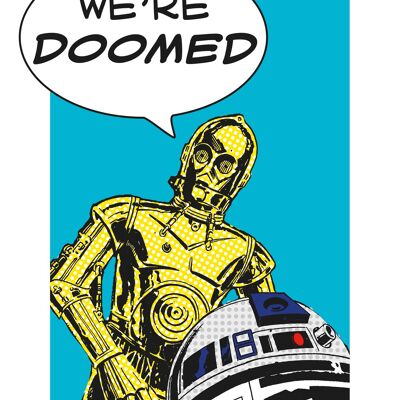 Wandbild - Star Wars Classic Comic Quote Droids - Größe: 30 x 40 cm