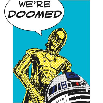 Murale - Star Wars Classic Comic Quote Droids - Dimensioni: 40 x 50 cm