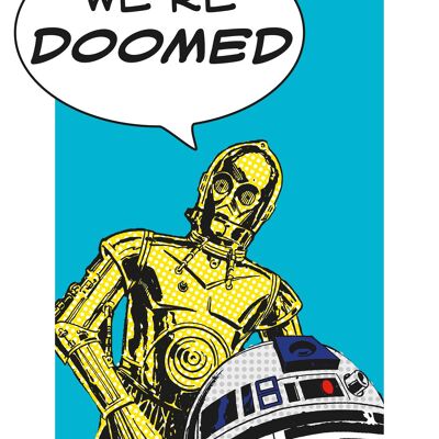 Wandbild - Star Wars Classic Comic Quote Droids - Größe: 50 x 70 cm
