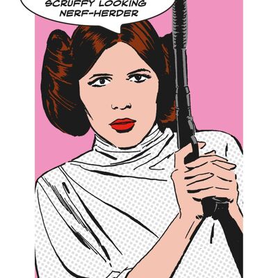 Wandbild - Star Wars Classic Comic Quote Leia - Größe: 30 x 40 cm