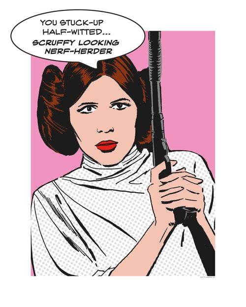 Wandbild - Star Wars Classic Comic Quote Leia - Größe: 40 x 50 cm