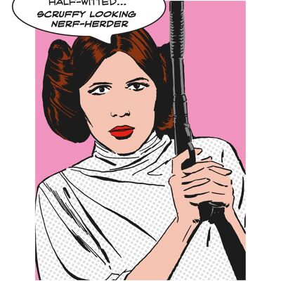 Wandbild - Star Wars Classic Comic Quote Leia - Größe: 40 x 50 cm