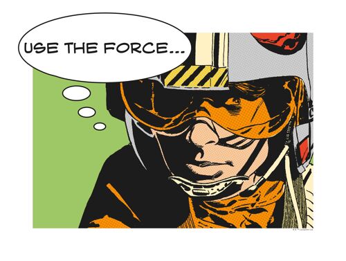 Wandbild - Star Wars Classic Comic Quote Luke - Größe: 40 x 30 cm