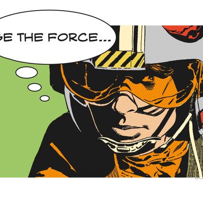 Wandbild - Star Wars Classic Comic Quote Luke - Größe: 40 x 30 cm