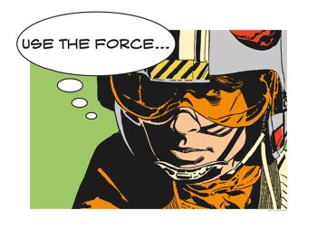 Papier peint - Star Wars Classic Comic Quote Luke - Taille : 40 x 30 cm 1