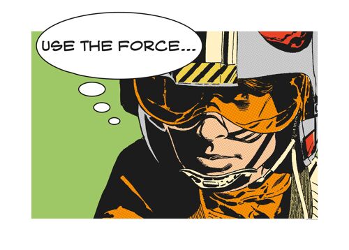 Wandbild - Star Wars Classic Comic Quote Luke - Größe: 70 x 50 cm