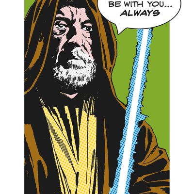 Wandbild - Star Wars Classic Comic Quote Obi Wan - Größe: 30 x 40 cm