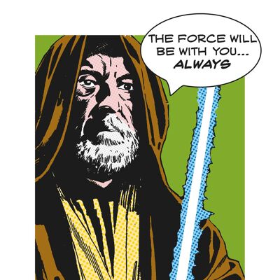 Wandbild - Star Wars Classic Comic Quote Obi Wan - Größe: 30 x 40 cm