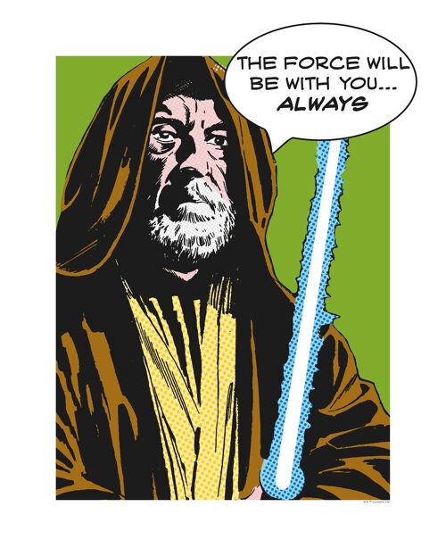 Wandbild - Star Wars Classic Comic Quote Obi Wan - Größe: 40 x 50 cm