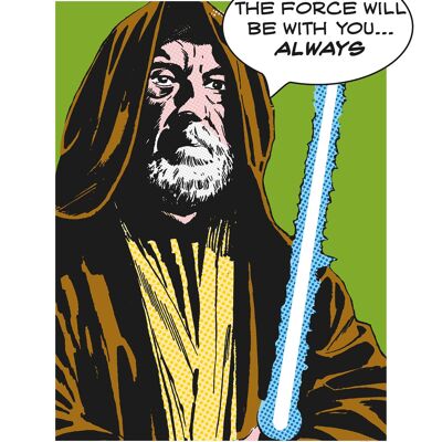 Wandbild - Star Wars Classic Comic Quote Obi Wan - Größe: 40 x 50 cm
