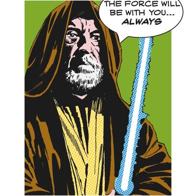 Murale - Star Wars Classic Comic Citazione Obi Wan - Dimensioni: 40 x 50 cm