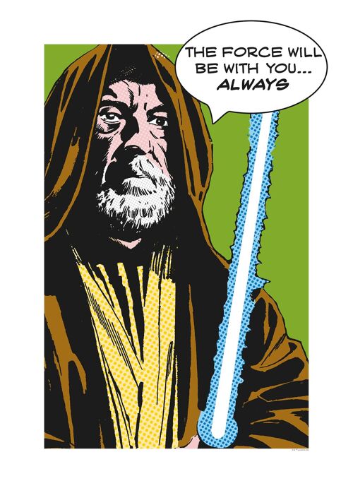 Wandbild - Star Wars Classic Comic Quote Obi Wan - Größe: 50 x 70 cm