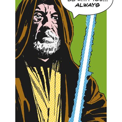 Wandbild - Star Wars Classic Comic Quote Obi Wan - Größe: 50 x 70 cm