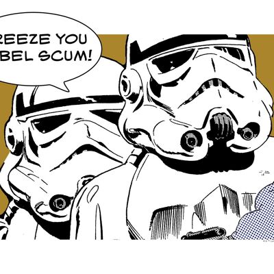 Wandbild - Star Wars Classic Comic Quote Stormtrooper - Größe: 40 x 30 cm