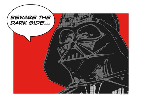 Wandbild - Star Wars Classic Comic Quote Vader - Größe: 40 x 30 cm