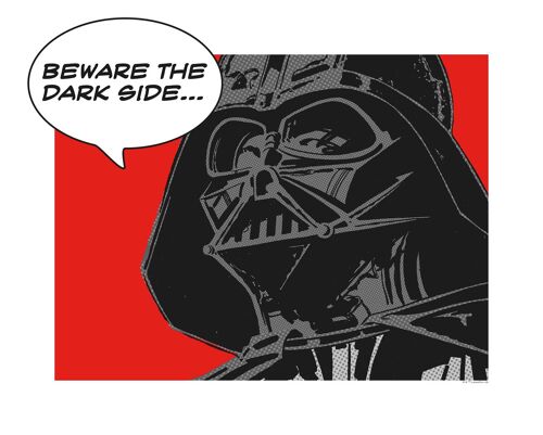 Wandbild - Star Wars Classic Comic Quote Vader - Größe: 50 x 40 cm