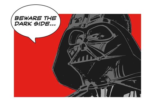 Wandbild - Star Wars Classic Comic Quote Vader - Größe: 70 x 50 cm
