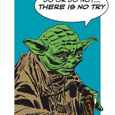 Wandbild - Star Wars Classic Comic Quote Yoda - Größe: 30 x 40 cm