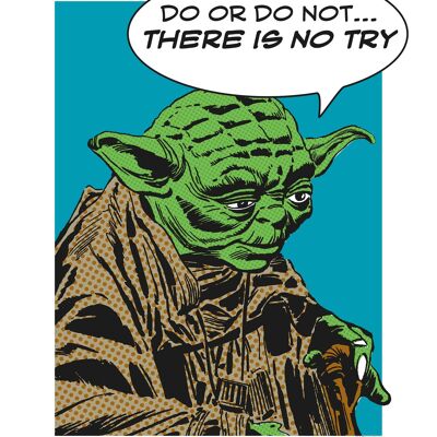 Murale - Star Wars Classic Comic Citazione Yoda - Dimensioni: 40 x 50 cm