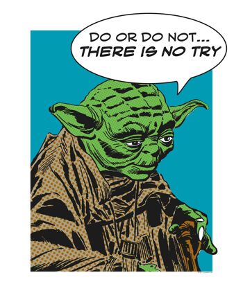 Papier Peint - Star Wars Classic Comic Citation Yoda - Taille : 40 x 50 cm 1