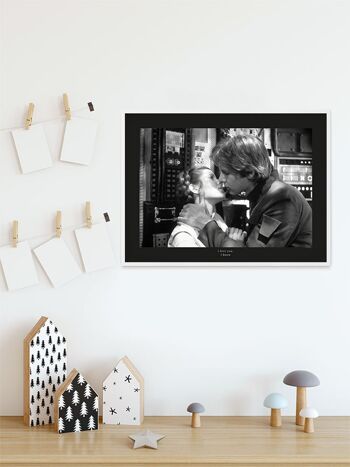 Papier peint - Star Wars Classic Leia Han Kiss Quote - Taille : 40 x 30 cm 5