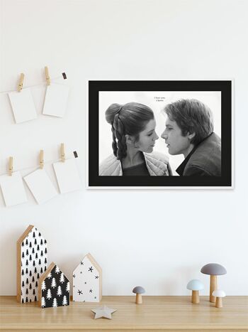 Peinture murale - Star Wars Classic Leia Han Love - Dimensions : 40 x 30 cm 5