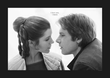 Papier peint - Star Wars Classic Leia Han Love - Dimensions : 70 x 50 cm 1