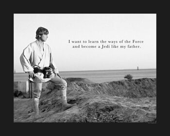 Papier peint - Star Wars Classic Luke Quote - Taille : 50 x 40 cm 1