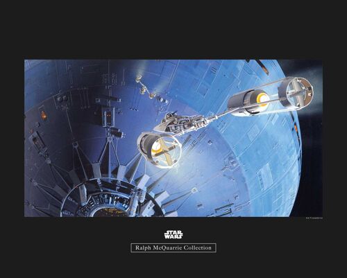Wandbild - Star Wars Classic RMQ Death Star Attack - Größe: 50 x 40 cm