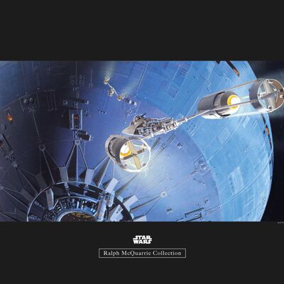 Wandbild - Star Wars Classic RMQ Death Star Attack - Größe: 50 x 40 cm