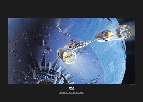 Wandbild - Star Wars Classic RMQ Death Star Attack - Größe: 70 x 50 cm