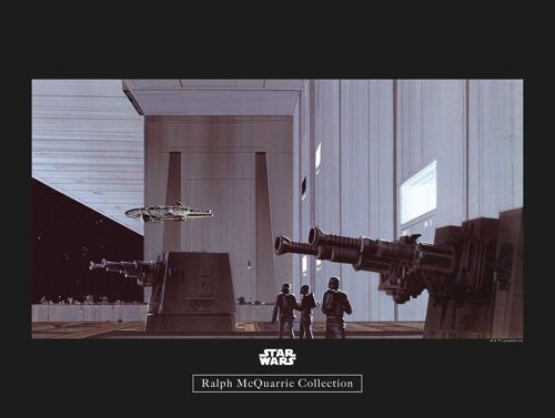 Wandbild - Star Wars Classic RMQ Death Star Hangar - Größe: 40 x 30 cm