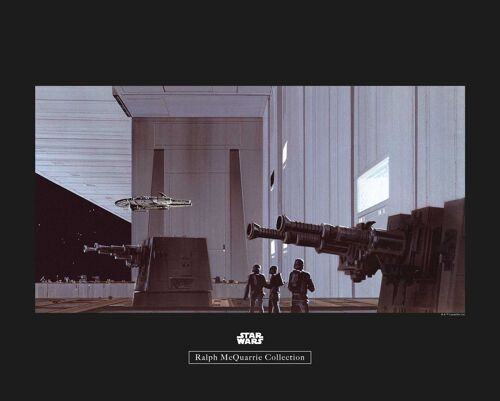 Wandbild - Star Wars Classic RMQ Death Star Hangar - Größe: 50 x 40 cm