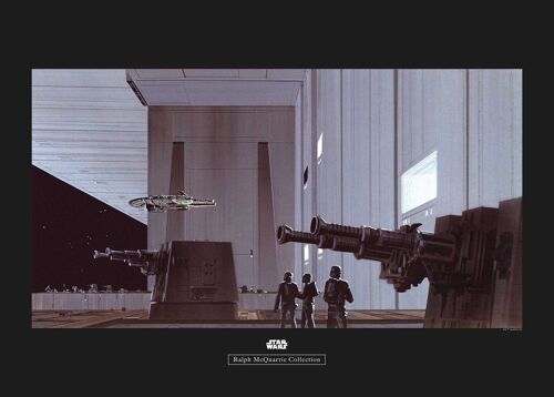 Wandbild - Star Wars Classic RMQ Death Star Hangar - Größe: 70 x 50 cm