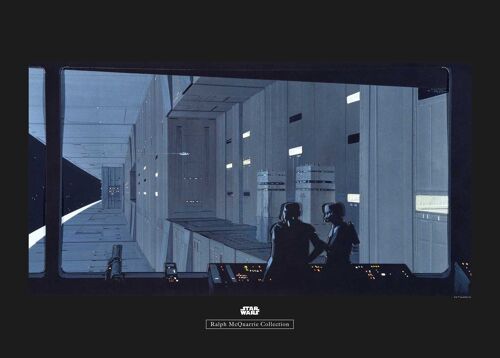 Wandbild - Star Wars Classic RMQ Death Star Control - Größe: 70 x 50 cm