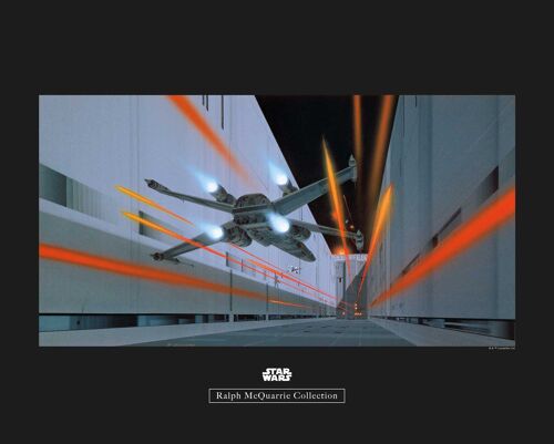 Wandbild - Star Wars Classic RMQ Death Star Trench - Größe: 50 x 40 cm