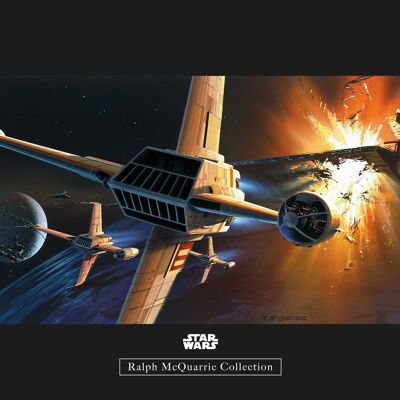 Wandbild - Star Wars Classic RMQ Endor Orbit War - Größe: 40 x 30 cm