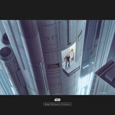 Murale - Piano di fuga RMQ classico di Star Wars - Dimensioni: 70 x 50 cm