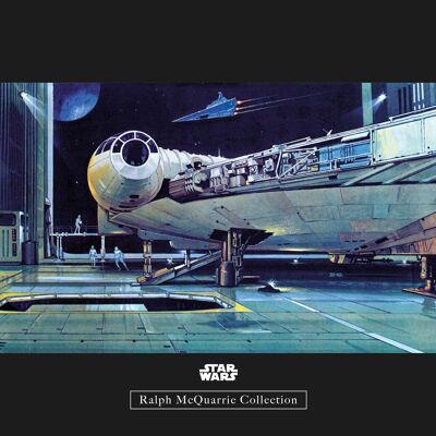 Wandbild - Star Wars Classic RMQ Falcon Hangar - Größe: 40 x 30 cm
