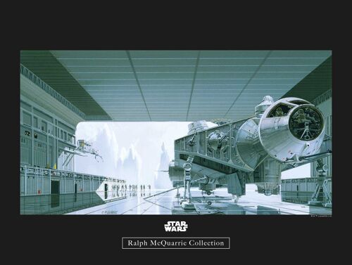 Wandbild - Star Wars Classic RMQ Hangar Shuttle - Größe: 40 x 30 cm