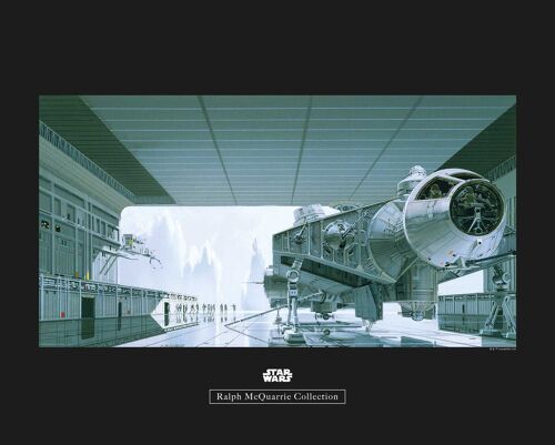 Wandbild - Star Wars Classic RMQ Hangar Shuttle - Größe: 50 x 40 cm