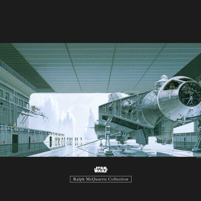 Wandbild - Star Wars Classic RMQ Hangar Shuttle - Größe: 50 x 40 cm