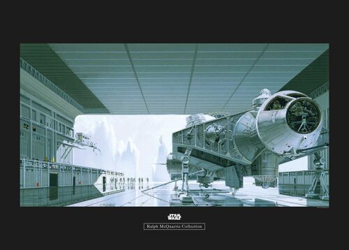 Wandbild - Star Wars Classic RMQ Hangar Shuttle - Größe: 70 x 50 cm