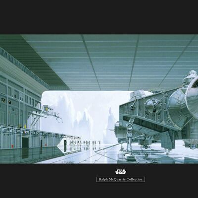 Wandbild - Star Wars Classic RMQ Hangar Shuttle - Größe: 70 x 50 cm