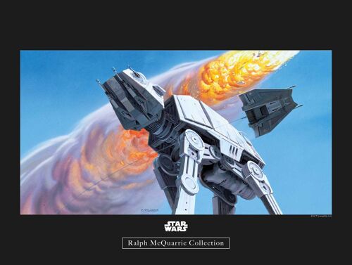 Wandbild - Star Wars Classic RMQ Hoth Battle AT-AT - Größe: 40 x 30 cm