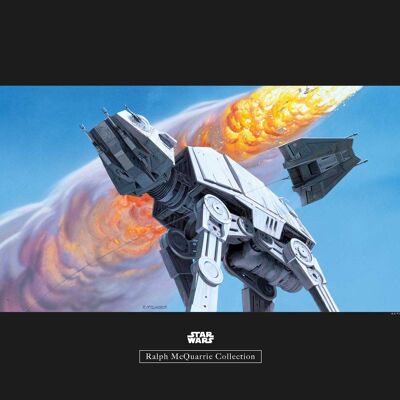 Wandbild - Star Wars Classic RMQ Hoth Battle AT-AT - Größe: 50 x 40 cm