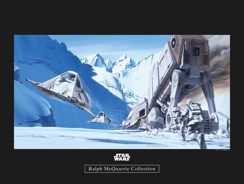 Wandbild - Star Wars Classic RMQ Hoth Battle Snowspeeder - Größe: 40 x 30 cm