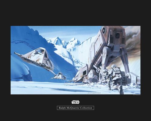 Wandbild - Star Wars Classic RMQ Hoth Battle Snowspeeder - Größe: 50 x 40 cm