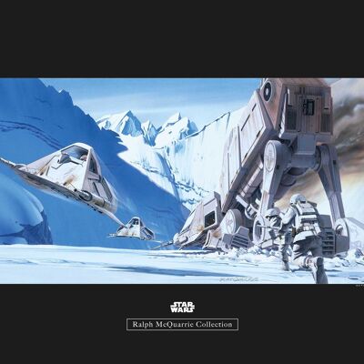 Wandbild - Star Wars Classic RMQ Hoth Battle Snowspeeder - Größe: 50 x 40 cm