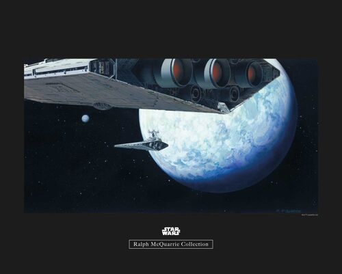 Wandbild - Star Wars Classic RMQ Hoth Orbit - Größe: 50 x 40 cm